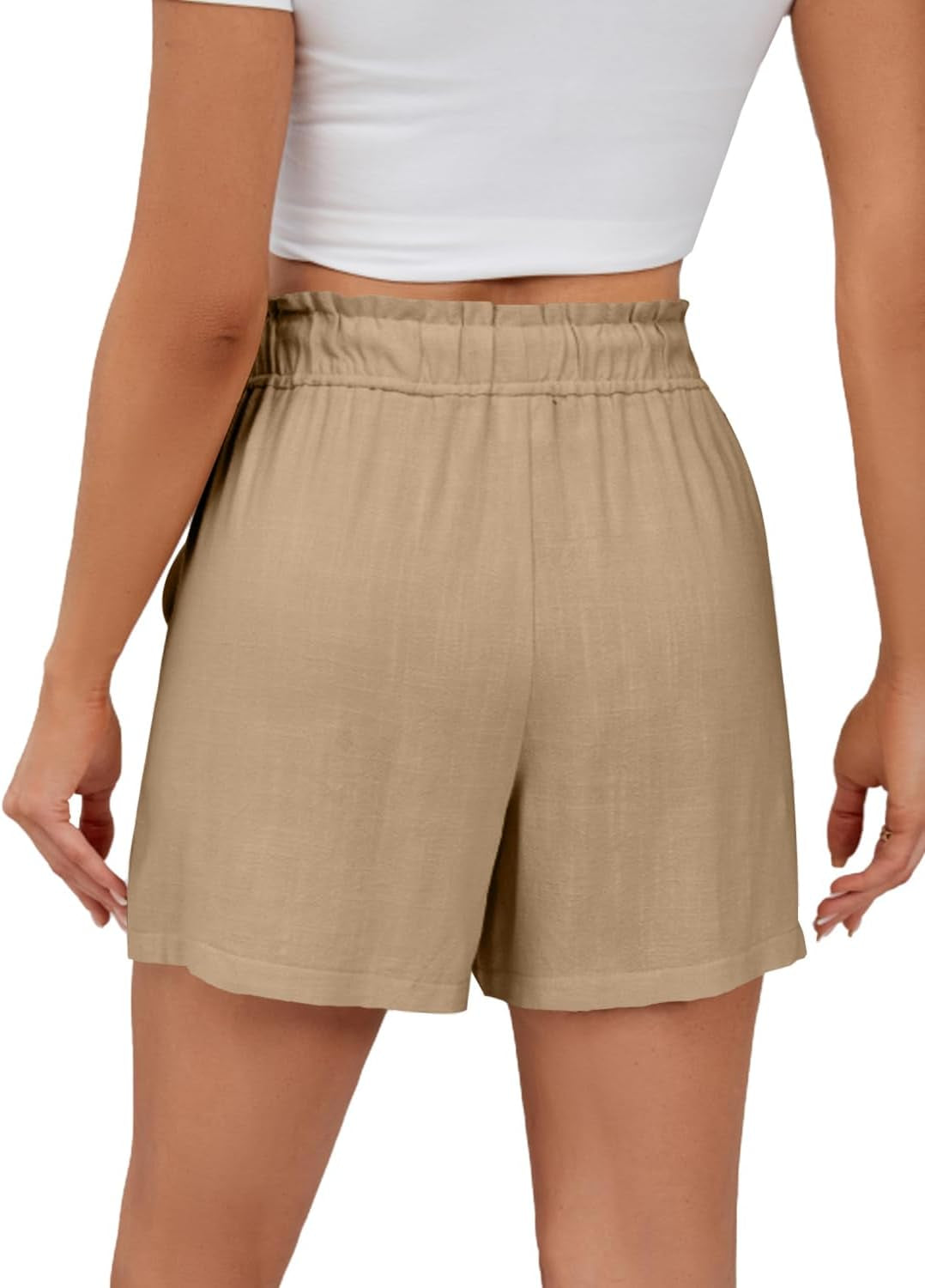 Linen Beach Vacation Shorts for Women Dressy Casual Summer Outfits 2025 Comfy Trendy Clothing