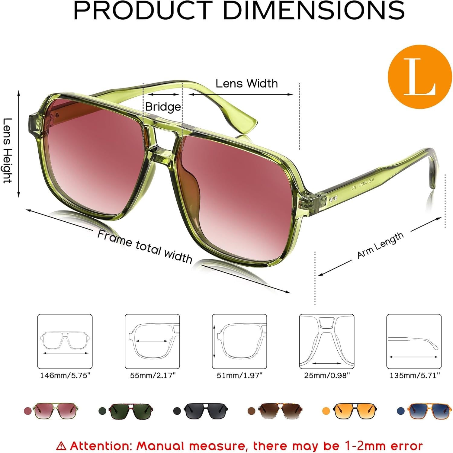 Retro Square Aviator Sunglasses Women Men 70S Vintage Trendy Plastic Frame Sun Glasses B4158